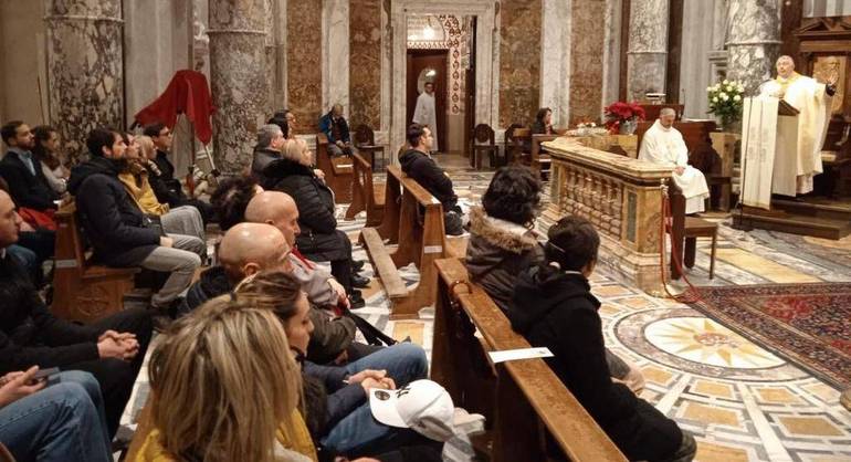 I fidanzati della Diocesi a Montenero con il Vescovo