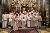 I ministranti in pellegrinaggio a Montenero