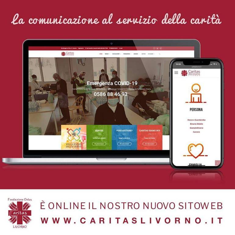 Il nuovo sito della Caritas di Livorno