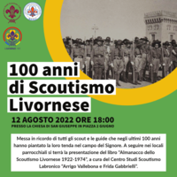 Evento 12 agosto - 100 anni scoutismo livornese