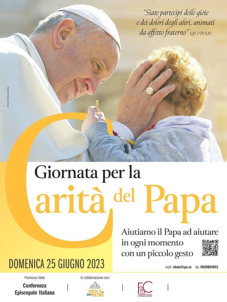 Domenica 25 giugno 2023 si celebra la Giornata per la Carità del Papa