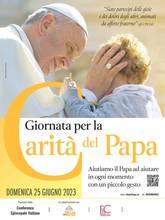 Domenica 25 giugno 2023 si celebra la Giornata per la Carità del Papa